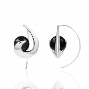 Silberohrringe mit facettiertem schwarzen Onyx<br /><h4><span class="OYPEnA font-feature-liga-off font-feature-clig-off font-feature-calt-off text-decoration-none text-strikethrough-none">(925er Sterlingsilber, & Onix)</span></h4>