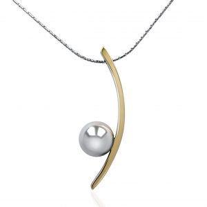 Minimalistische Silberhalskette<br /><h4><span class="OYPEnA font-feature-liga-off font-feature-clig-off font-feature-calt-off text-decoration-none text-strikethrough-none">(925er Sterlingsilber & 9kt Gold)</span></h4>